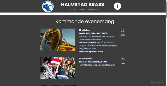 Security scan screenshot of https://halmstadbrass.se