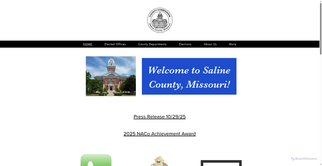 Security scan screenshot of https://www.salinecountymo.gov/