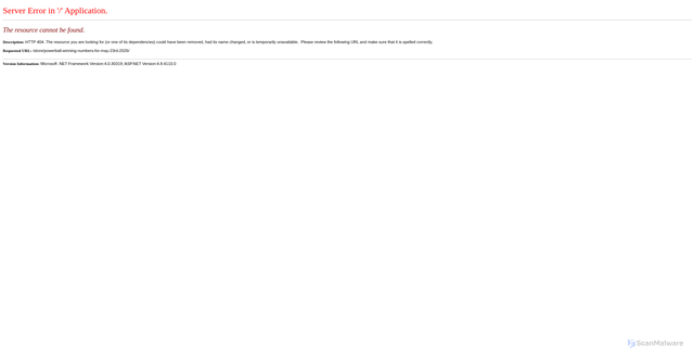 Security scan screenshot of https://www.middleprimary2023.pseb.ac.in/store/powerball-winning-numbers-for-may-23rd-2026/