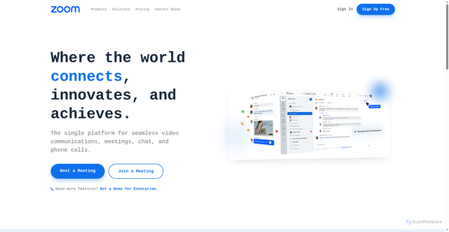 Security scan screenshot of http://zoomeeting.cc/