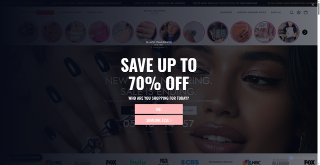 Security scan screenshot of https://www.blackdiamondsnewyork.com