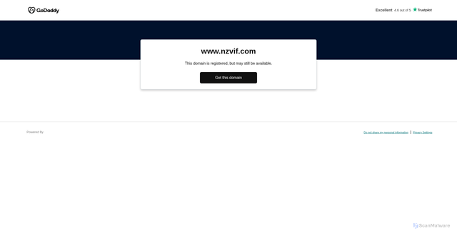 Security scan screenshot of http://www.nzvif.com/