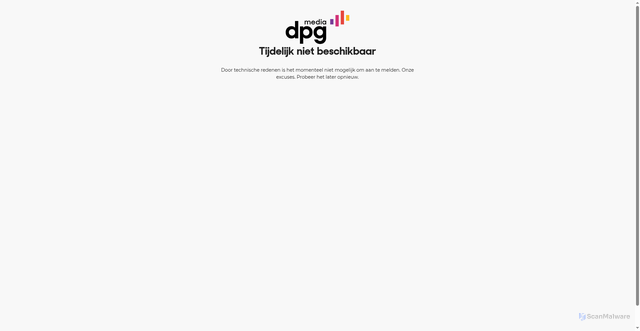 Security scan screenshot of https://login.volkskrant.nl