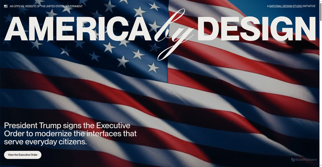 Security scan screenshot of https://americabydesign.gov/
