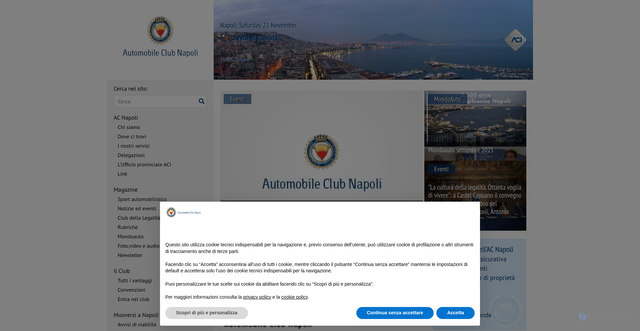 Security scan screenshot of https://napoli.aci.it/
