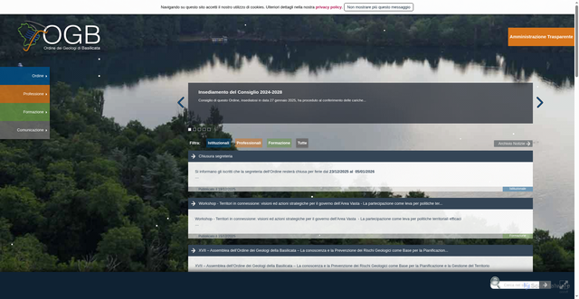 Security scan screenshot of https://www.geologibasilicata.it/