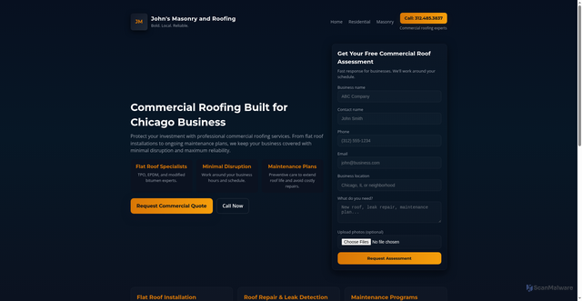 Security scan screenshot of https://tom5-4gg.pages.dev/commercial.html