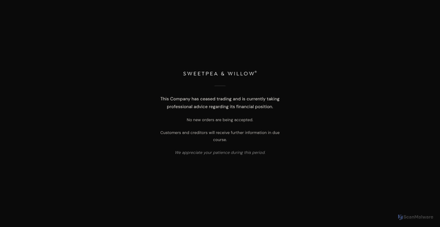 Security scan screenshot of https://www.sweetpeaandwillow.com