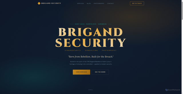 Security scan screenshot of http://brigand-security.pages.dev/