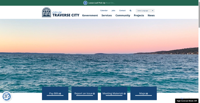 Security scan screenshot of https://www.traversecitymi.gov/