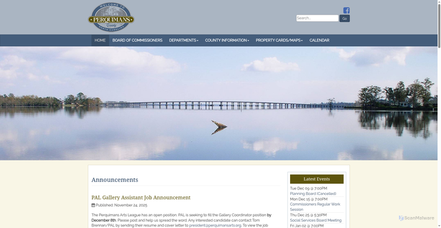 Security scan screenshot of https://perquimanscountync.gov/