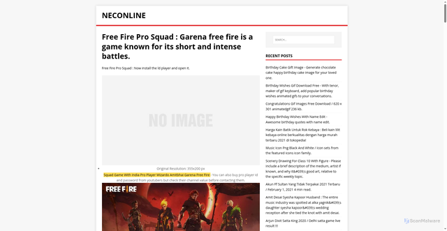 Security scan screenshot of https://enilcones.pages.dev/posts/free-fire-pro-squad