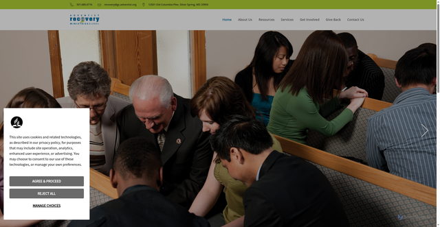 Security scan screenshot of https://adventistrecoveryglobal.org