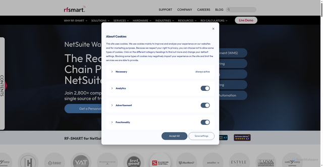 Security scan screenshot of https://ns.rfsmart.com