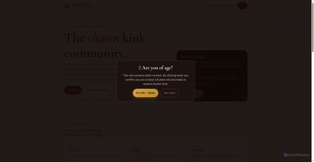 Security scan screenshot of https://50-shades-of-jew.pages.dev/