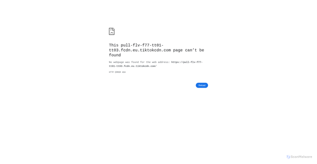 Security scan screenshot of https://pull-flv-f77-tt01-tt03.fcdn.eu.tiktokcdn.com/