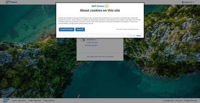 Security scan screenshot of https://implementation.concursolutions.com