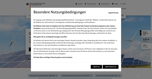 Security scan screenshot of https://www.deutsche-finanzagentur.de