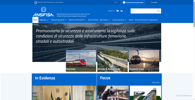 Security scan screenshot of https://www.ansfisa.gov.it/