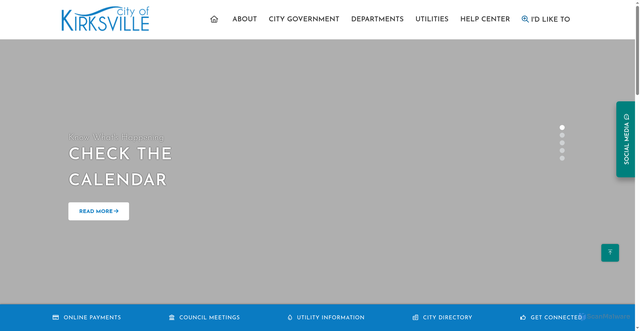 Security scan screenshot of https://kirksville.gov/