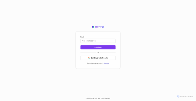Security scan screenshot of https://app.runconverge.com