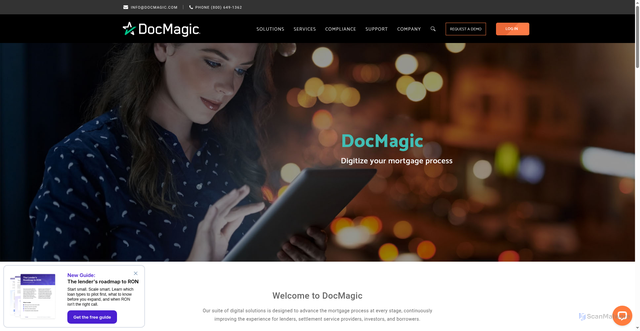 Security scan screenshot of https://www.docmagic.com