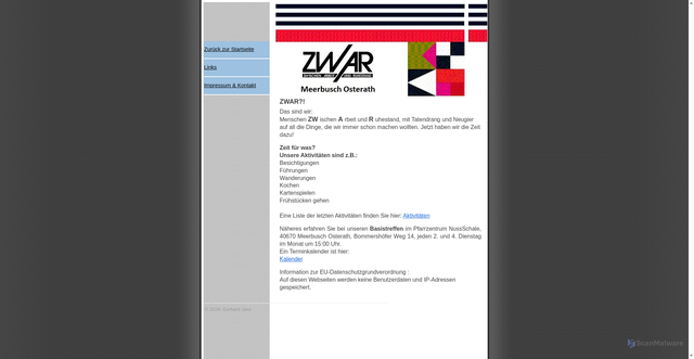 Security scan screenshot of https://Zwar-osterath.de