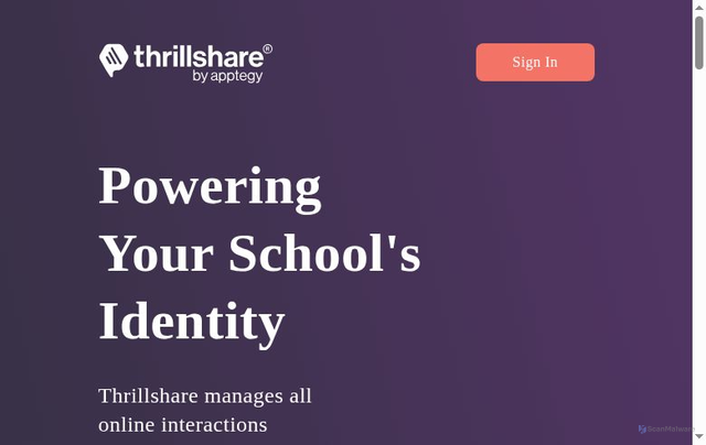 Security scan screenshot of https://thrillshare.com/