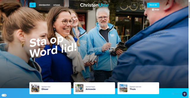 Security scan screenshot of https://christenunie.nu