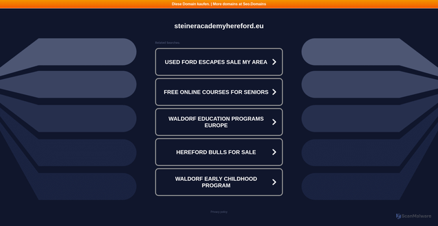 Security scan screenshot of http://www.steineracademyhereford.eu/