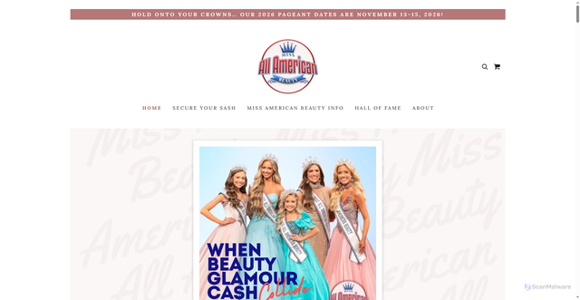 Security scan screenshot of https://missallamericanbeauties.com/