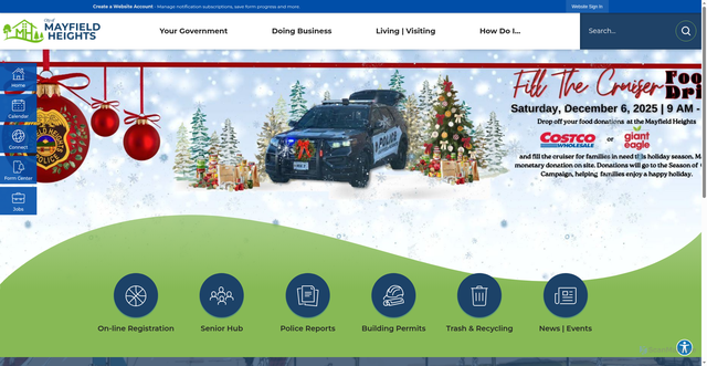 Security scan screenshot of https://mayfieldheightsohio.gov/