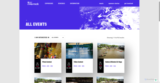 Security scan screenshot of https://www.riverrockrva.com/events/