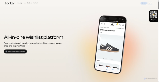 Security scan screenshot of https://www.wantlocker.com