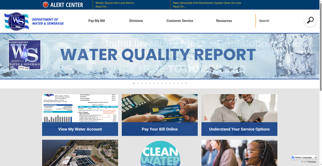 Security scan screenshot of https://www.shreveportlawater.gov//