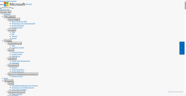 Security scan screenshot of https://dynamics.com