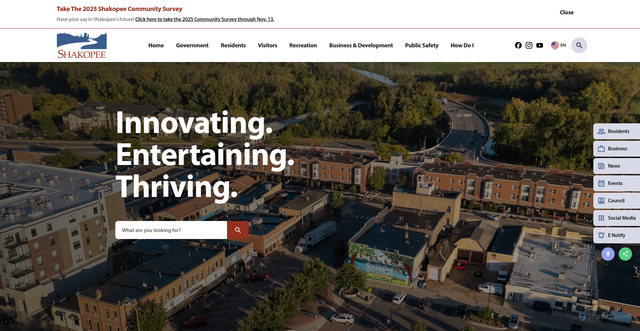 Security scan screenshot of https://shakopeemn.gov/