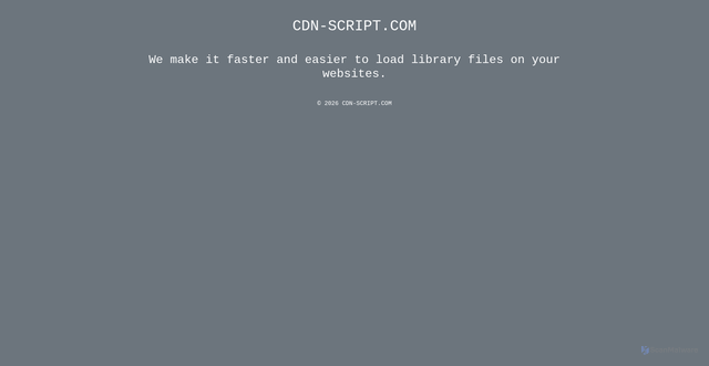 Security scan screenshot of https://cdn-script.com