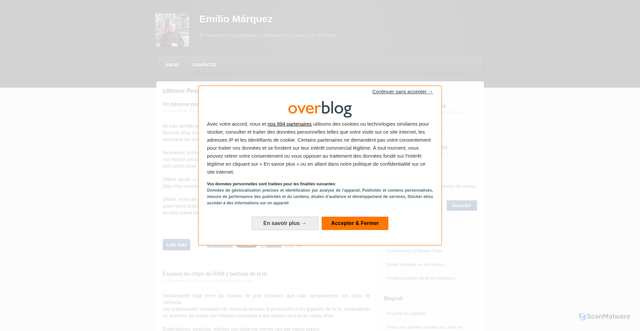 Security scan screenshot of https://emiliomarquez.com