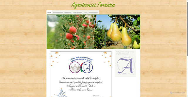 Security scan screenshot of https://www.agrotecniciferrara.it/
