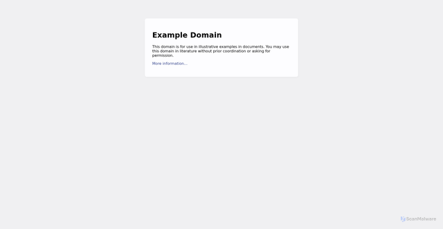Security scan screenshot of example.com