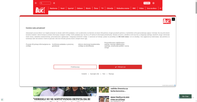 Security scan screenshot of https://www.blic.rs/vladimir-kecmanovic