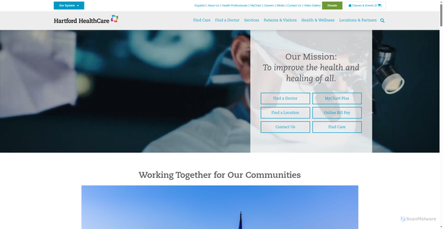 Security scan screenshot of https://hhchealth.org