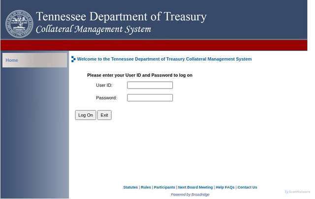 Security scan screenshot of http://tncollateralmanagement.gov/