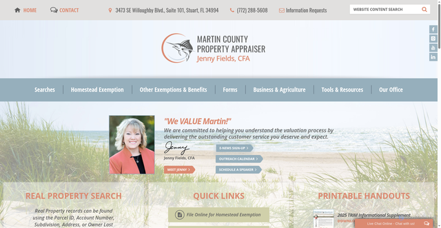 Security scan screenshot of https://www.pamartinfl.gov/
