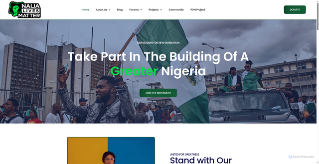 Security scan screenshot of https://naijalivesmatter.com
