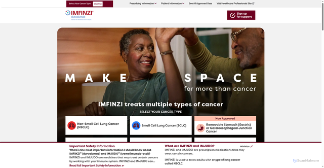 Security scan screenshot of https://imfinzi.com