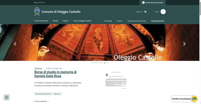 Security scan screenshot of https://www.comune.oleggiocastello.no.it