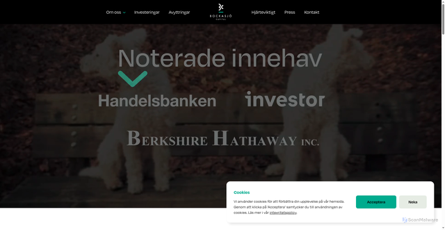 Security scan screenshot of https://bockasjocapital.se