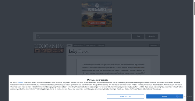 Security scan screenshot of https://wh40k.lexicanum.com/wiki/Lufgt_Huron